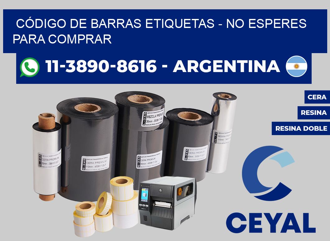 CÓDIGO DE BARRAS ETIQUETAS - No esperes para comprar