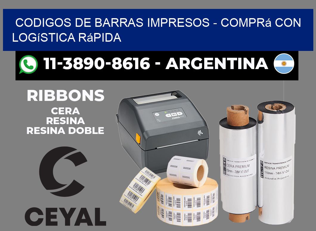 CODIGOS DE BARRAS IMPRESOS - Comprá con logística rápida