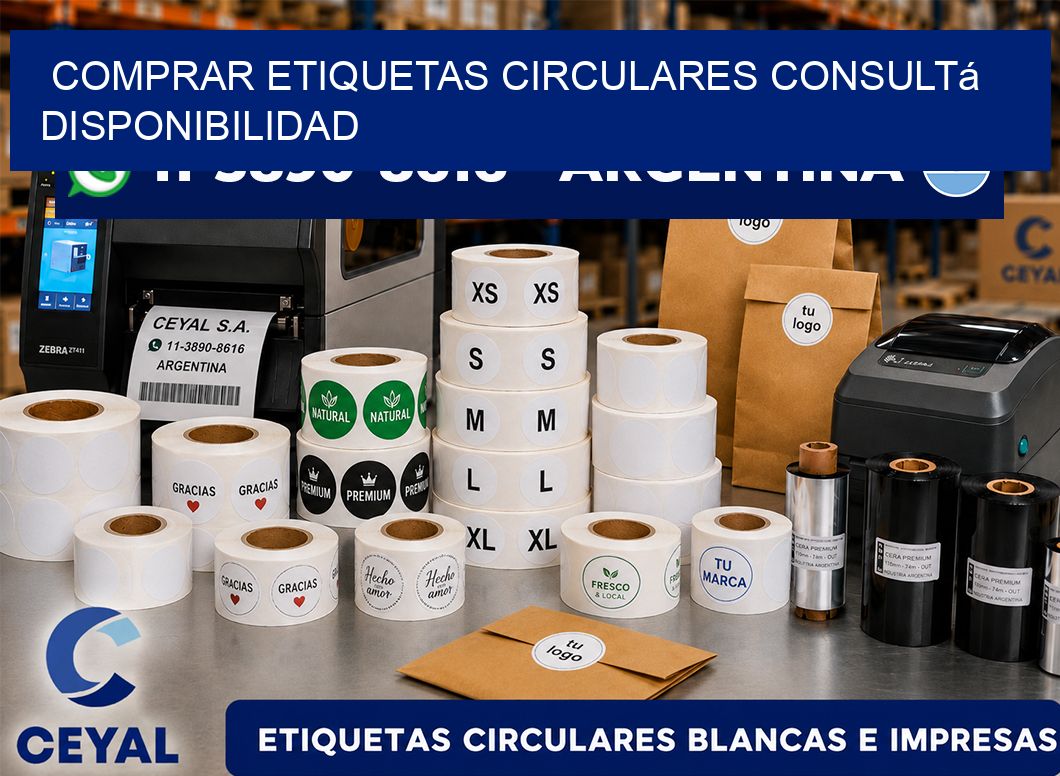 COMPRAR ETIQUETAS CIRCULARES Consultá disponibilidad