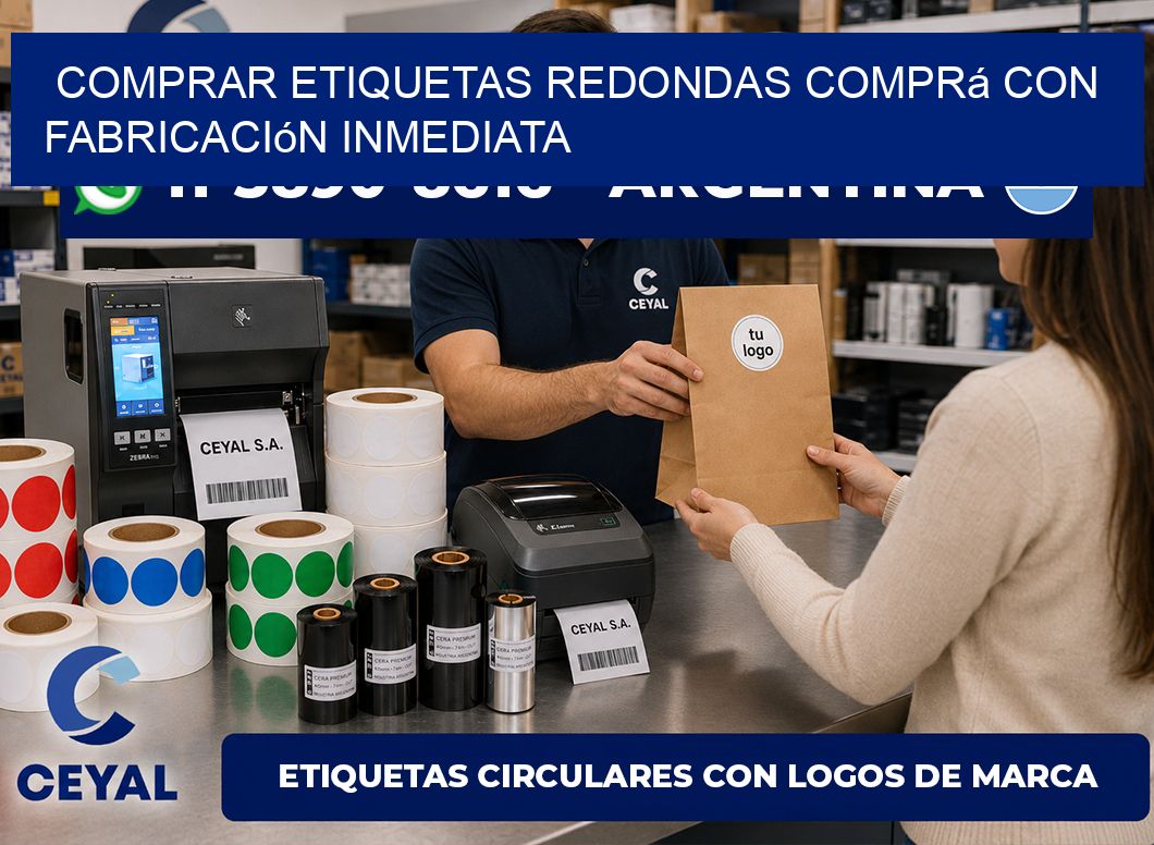 COMPRAR ETIQUETAS REDONDAS Comprá con fabricación inmediata
