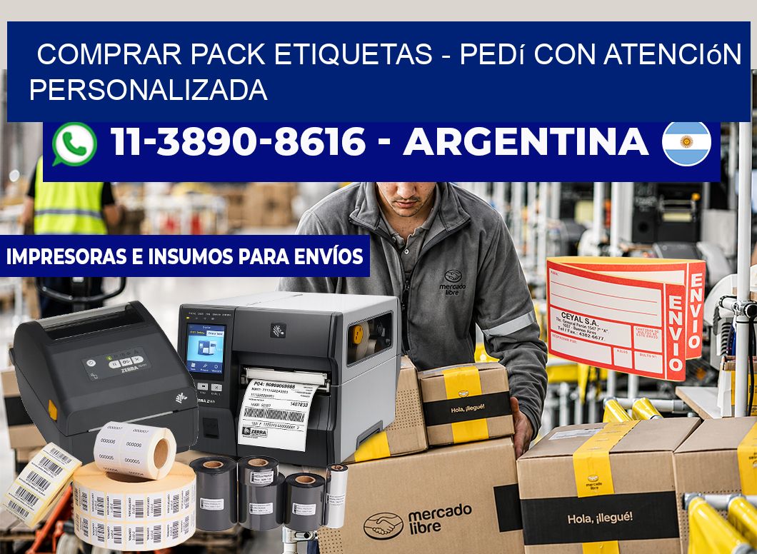 COMPRAR PACK ETIQUETAS - Pedí con atención personalizada