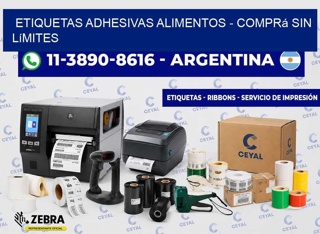 ETIQUETAS ADHESIVAS ALIMENTOS - Comprá sin límites