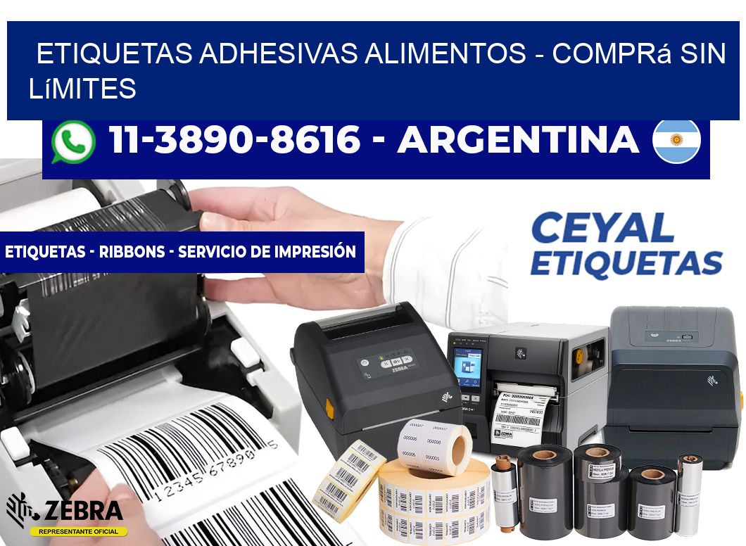 ETIQUETAS ADHESIVAS ALIMENTOS - Comprá sin límites