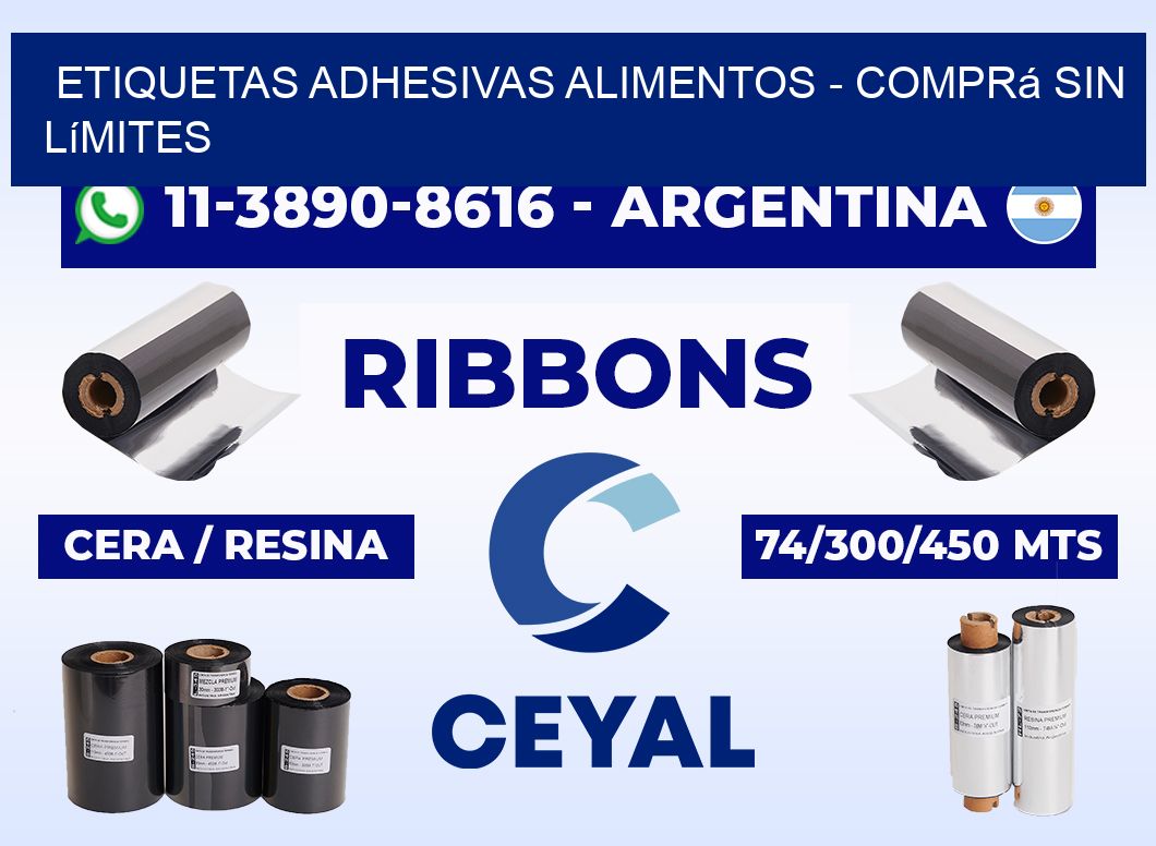ETIQUETAS ADHESIVAS ALIMENTOS - Comprá sin límites