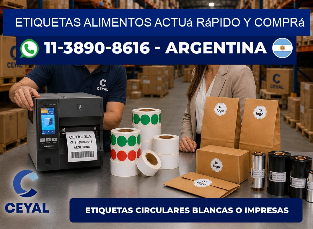 ETIQUETAS ALIMENTOS Actuá rápido y comprá