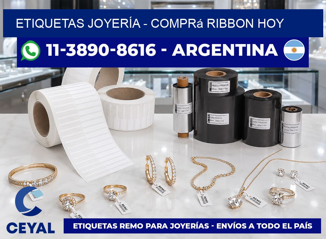 ETIQUETAS JOYERÍA - Comprá ribbon hoy