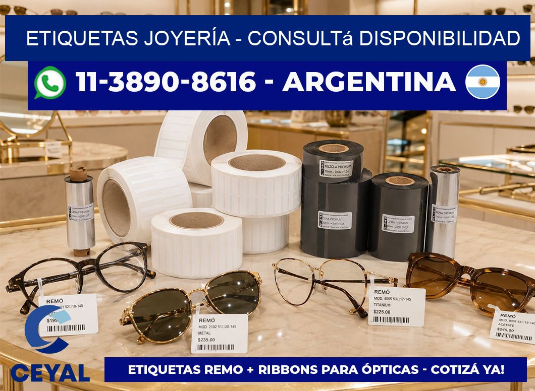 ETIQUETAS JOYERÍA - Consultá disponibilidad