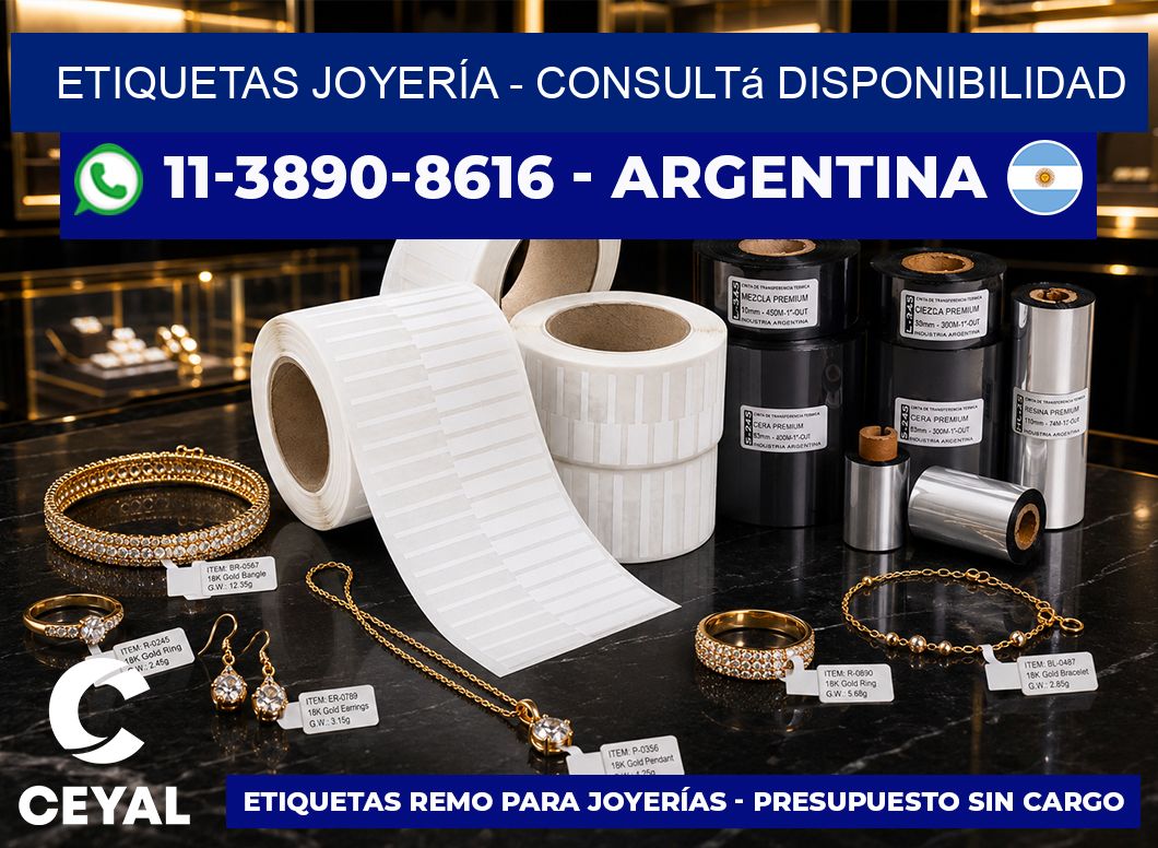 ETIQUETAS JOYERÍA – Consultá disponibilidad
