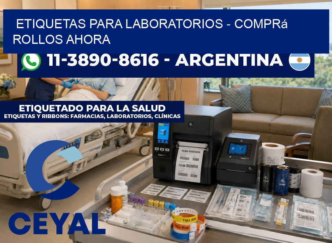 ETIQUETAS PARA LABORATORIOS – Comprá rollos ahora