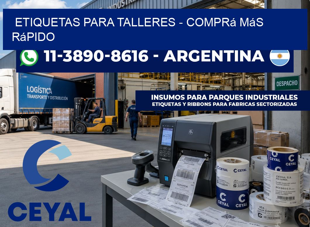 ETIQUETAS PARA TALLERES - Comprá más rápido