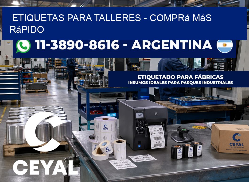 ETIQUETAS PARA TALLERES - Comprá más rápido