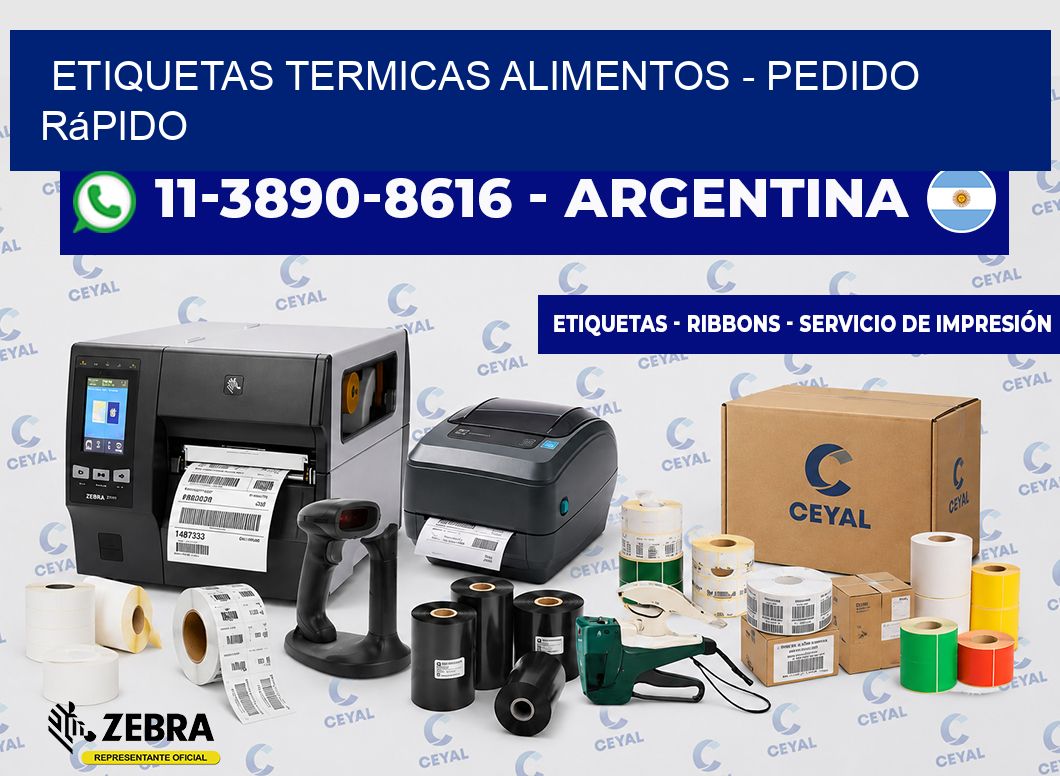 ETIQUETAS TERMICAS ALIMENTOS - Pedido rápido