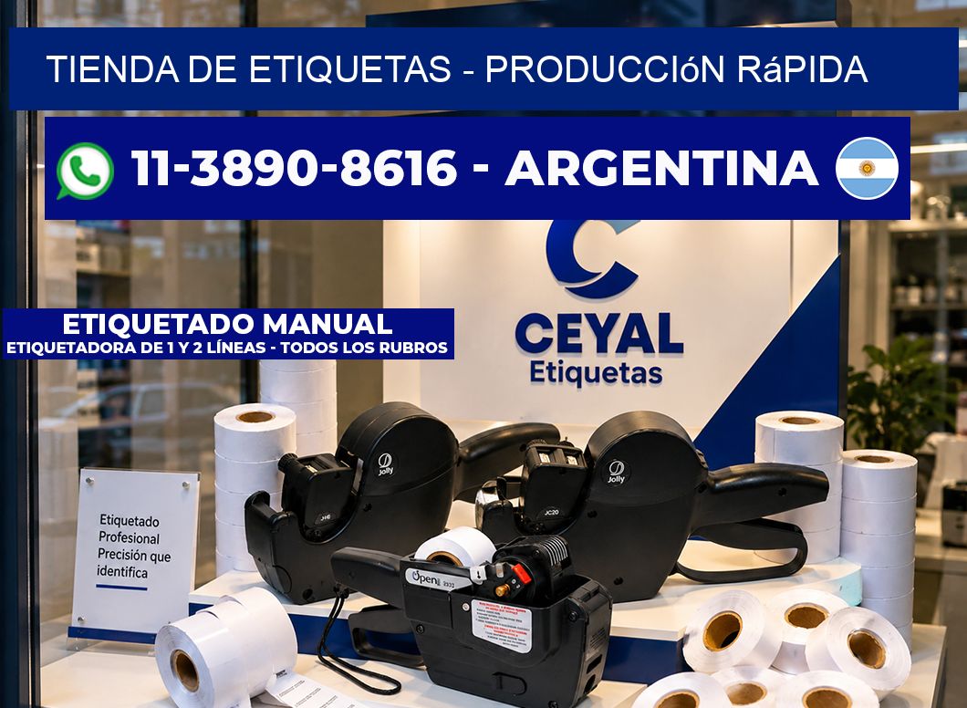TIENDA DE ETIQUETAS - Producción rápida