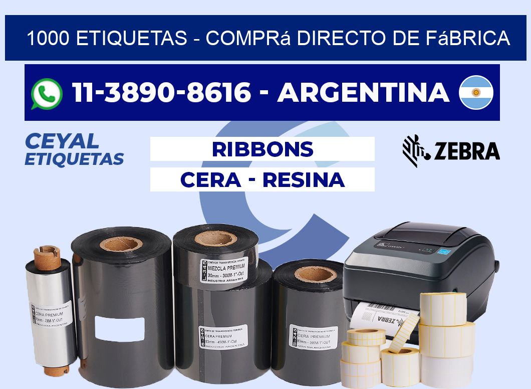 1000 ETIQUETAS - Comprá directo de fábrica