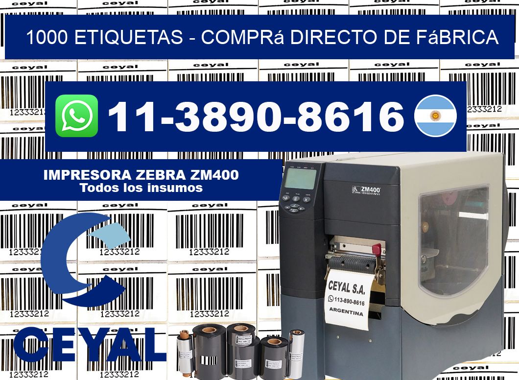 1000 ETIQUETAS – Comprá directo de fábrica