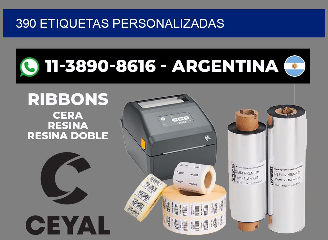 390 ETIQUETAS PERSONALIZADAS