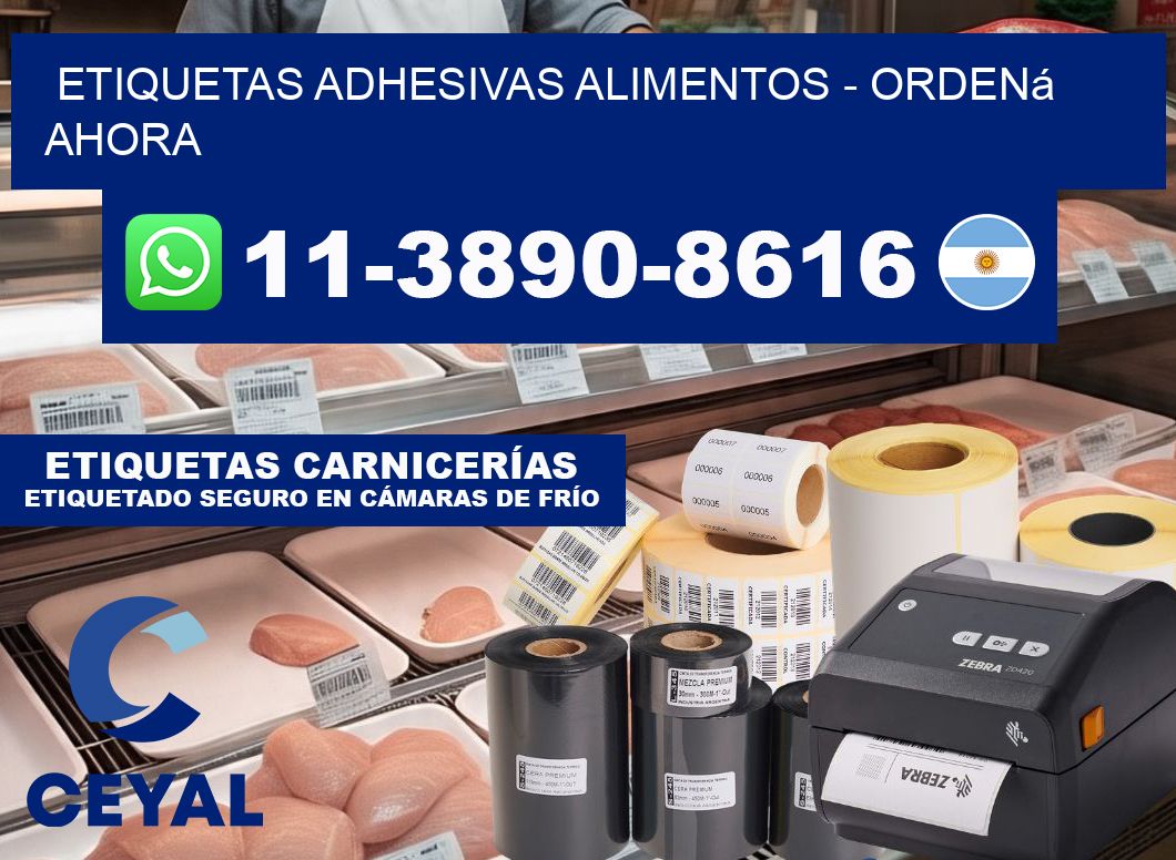 ETIQUETAS ADHESIVAS ALIMENTOS - Ordená ahora
