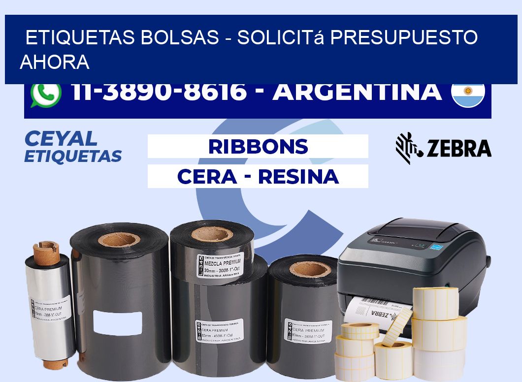 ETIQUETAS BOLSAS - Solicitá presupuesto ahora
