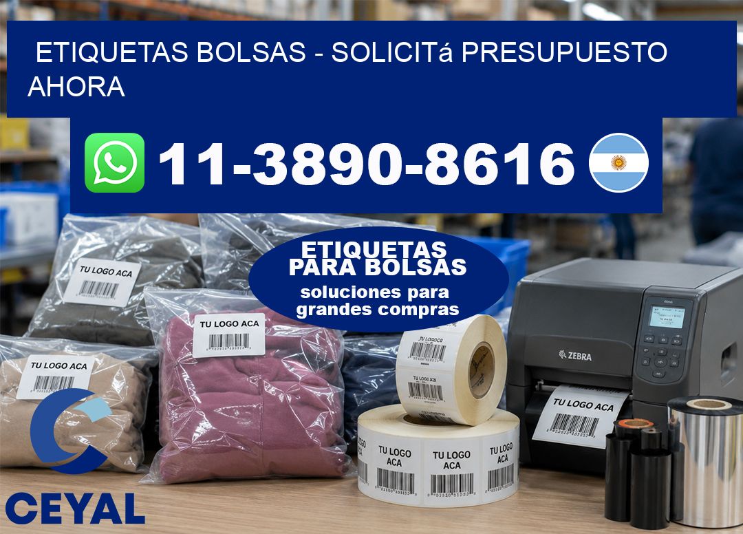 ETIQUETAS BOLSAS – Solicitá presupuesto ahora