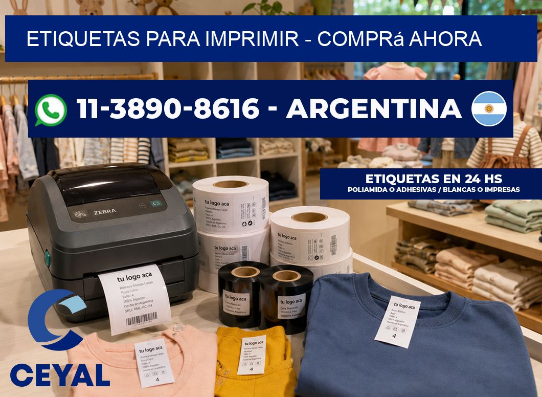 ETIQUETAS PARA IMPRIMIR - Comprá ahora