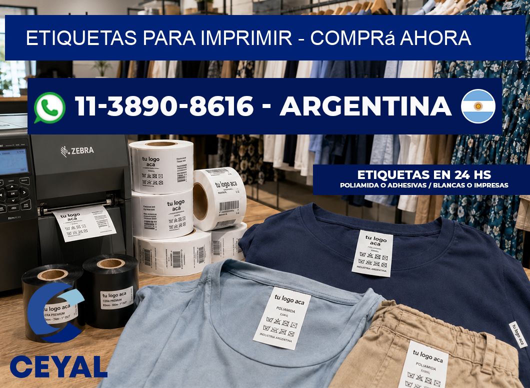 ETIQUETAS PARA IMPRIMIR – Comprá ahora