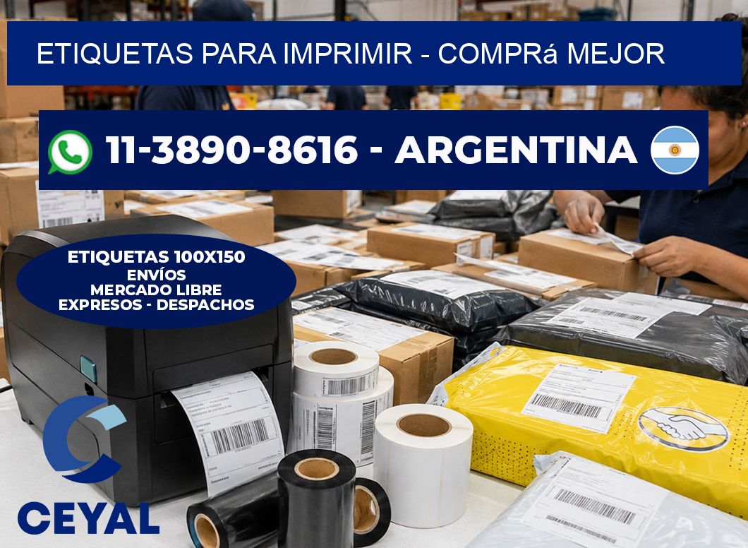 ETIQUETAS PARA IMPRIMIR - Comprá mejor