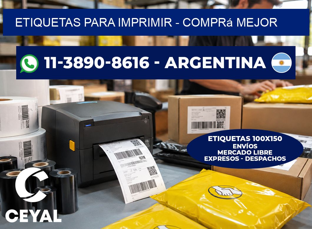 ETIQUETAS PARA IMPRIMIR - Comprá mejor