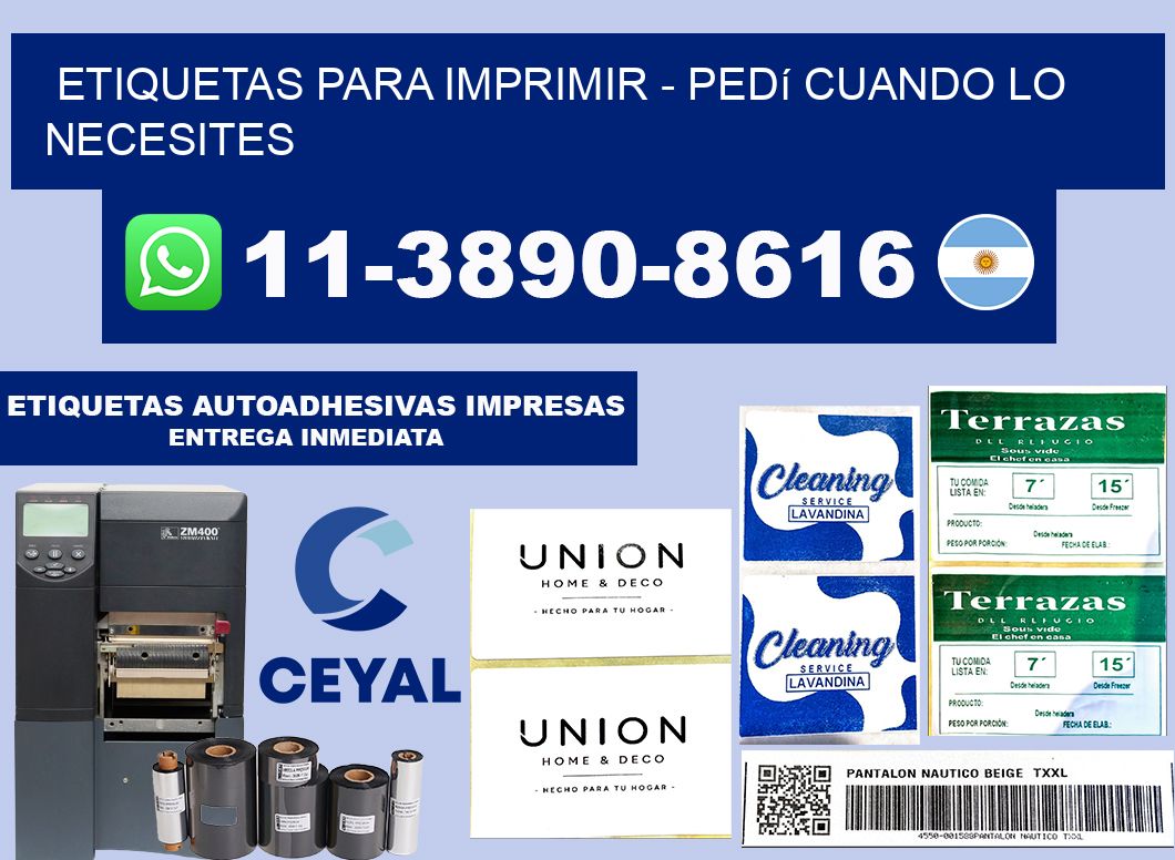 ETIQUETAS PARA IMPRIMIR - Pedí cuando lo necesites
