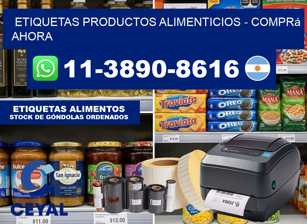 ETIQUETAS PRODUCTOS ALIMENTICIOS – Comprá ahora