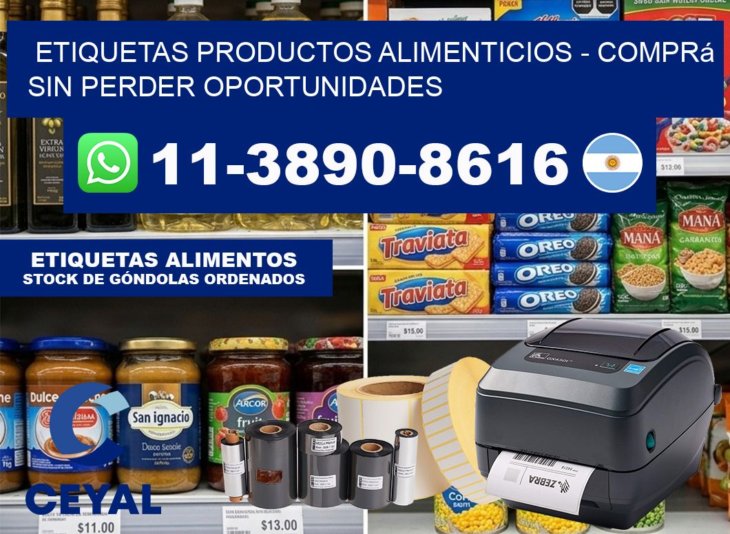 ETIQUETAS PRODUCTOS ALIMENTICIOS – Comprá sin perder oportunidades