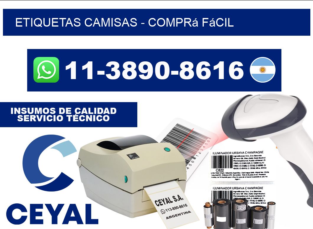 Etiquetas Camisas - Comprá fácil