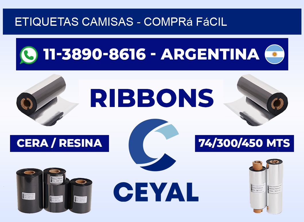 Etiquetas Camisas - Comprá fácil