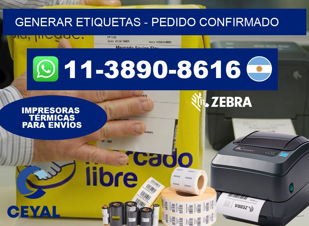 GENERAR ETIQUETAS – Pedido confirmado