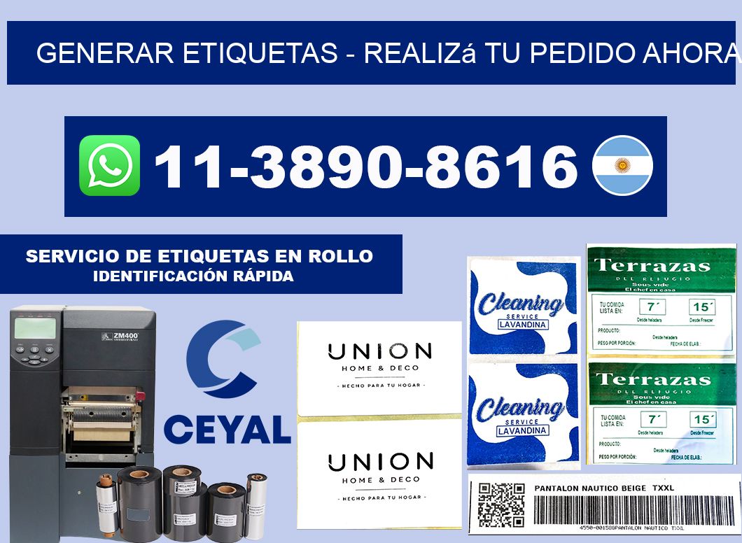 GENERAR ETIQUETAS - Realizá tu pedido ahora