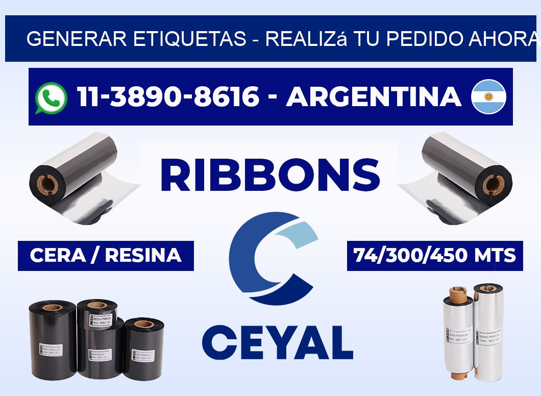 GENERAR ETIQUETAS - Realizá tu pedido ahora
