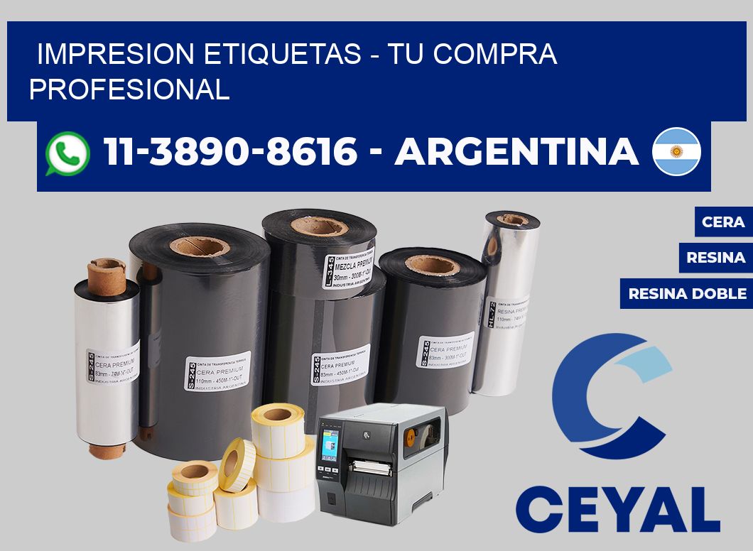 IMPRESION ETIQUETAS - Tu compra profesional