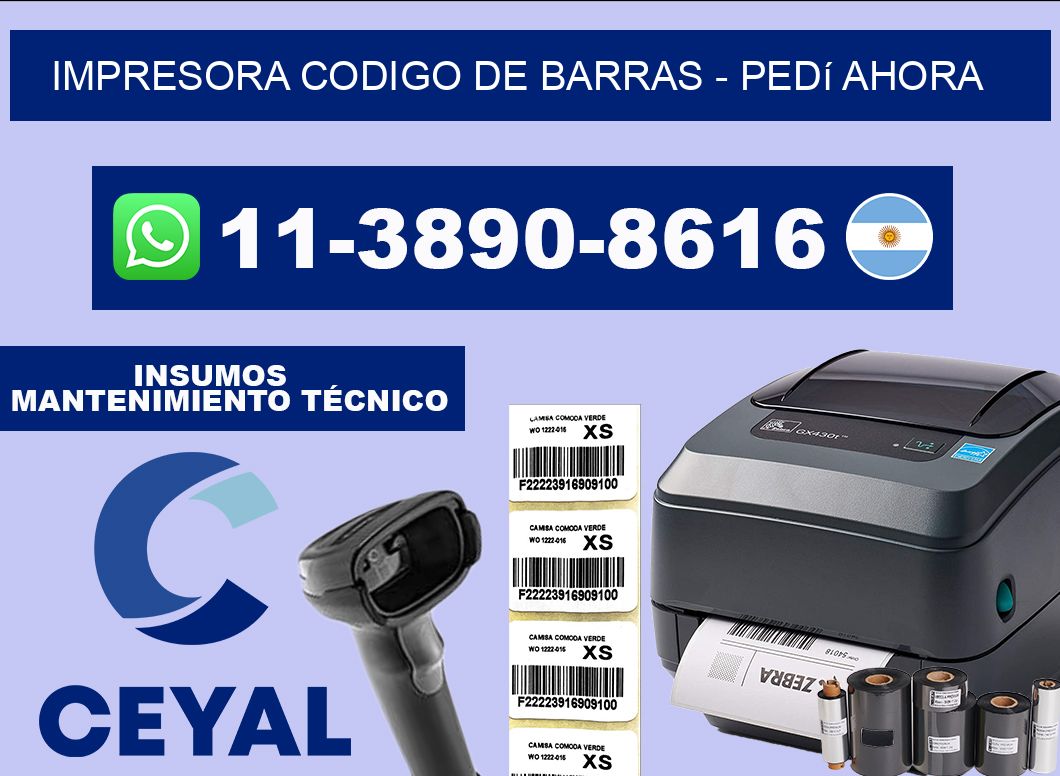IMPRESORA CODIGO DE BARRAS - Pedí ahora