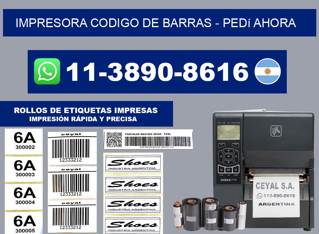 IMPRESORA CODIGO DE BARRAS - Pedí ahora
