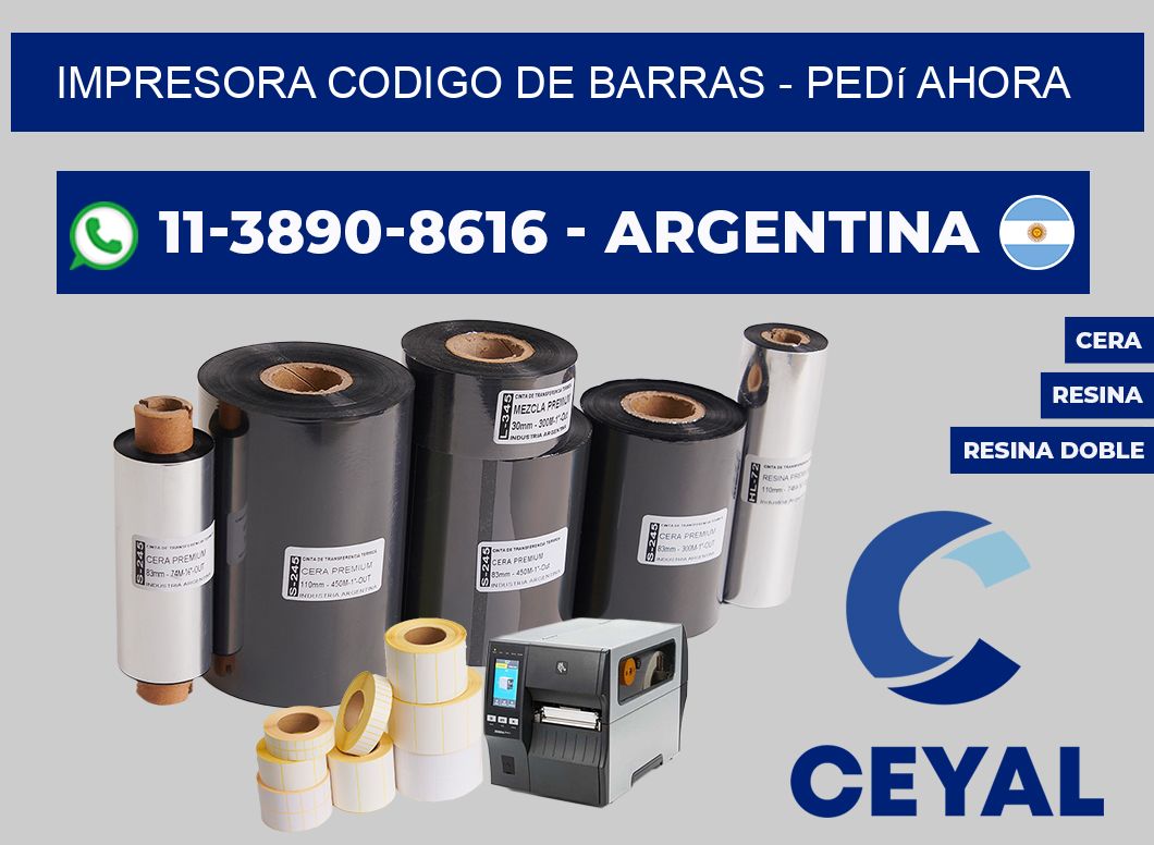 IMPRESORA CODIGO DE BARRAS - Pedí ahora