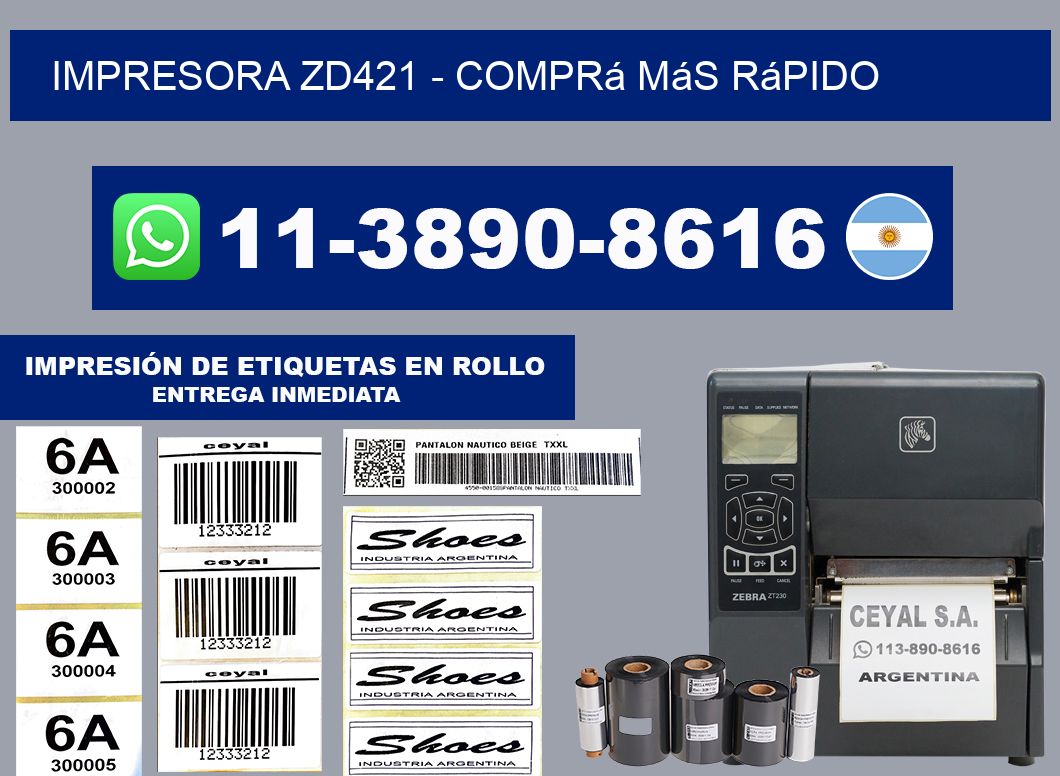 IMPRESORA ZD421 - Comprá más rápido