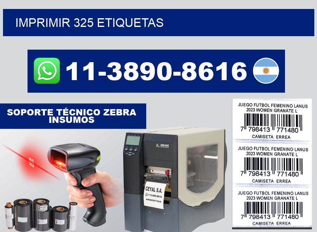 IMPRIMIR 325 ETIQUETAS