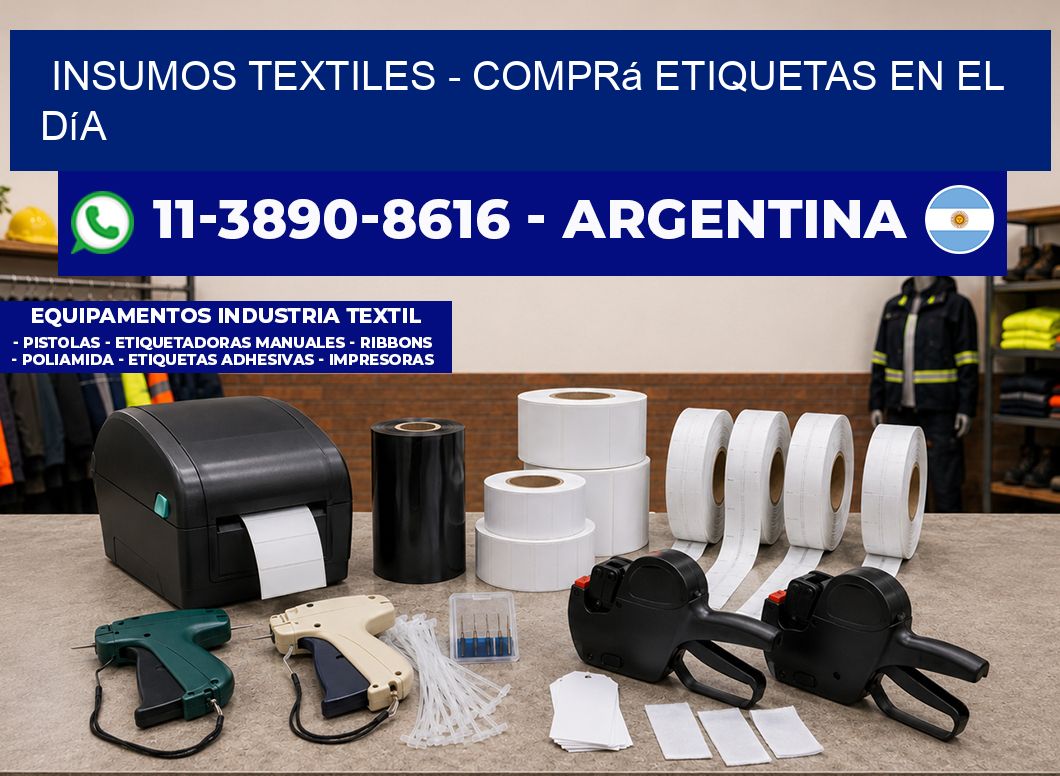 INSUMOS TEXTILES – Comprá etiquetas en el día