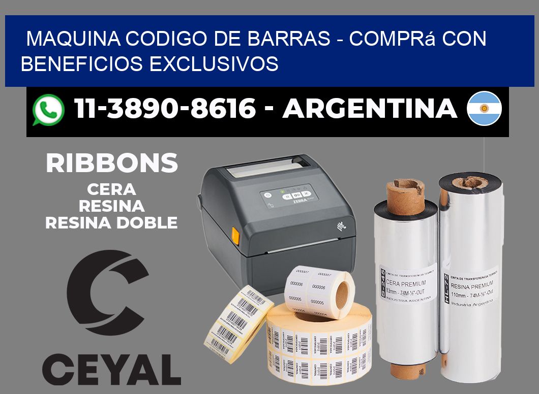 MAQUINA CODIGO DE BARRAS - Comprá con beneficios exclusivos