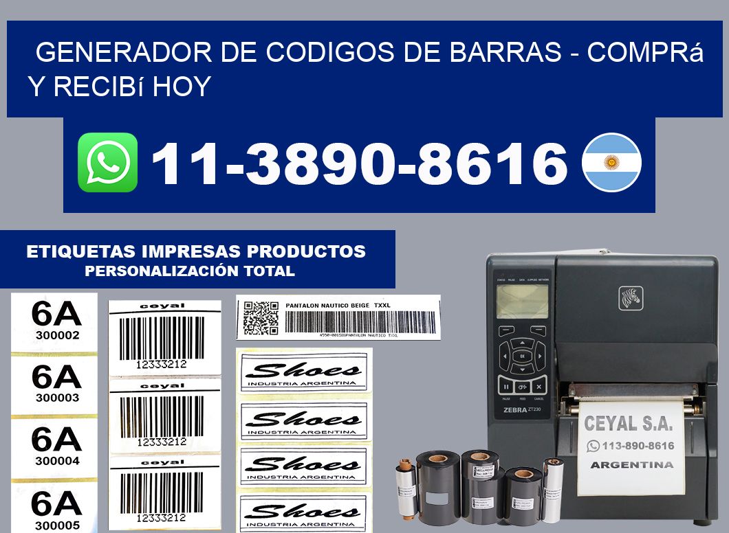 generador de codigos de barras - Comprá y recibí hoy