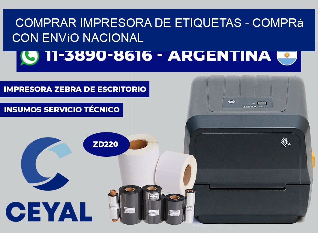 COMPRAR IMPRESORA DE ETIQUETAS - Comprá con envío nacional
