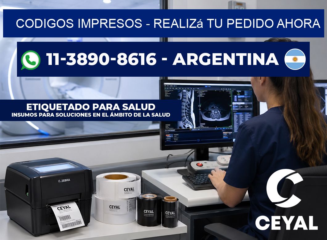 Codigos impresos – Realizá tu pedido ahora