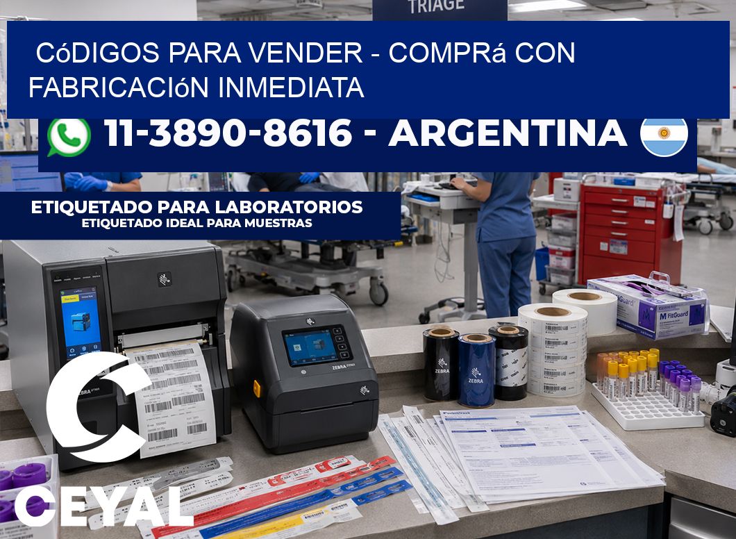 Códigos para vender - Comprá con fabricación inmediata