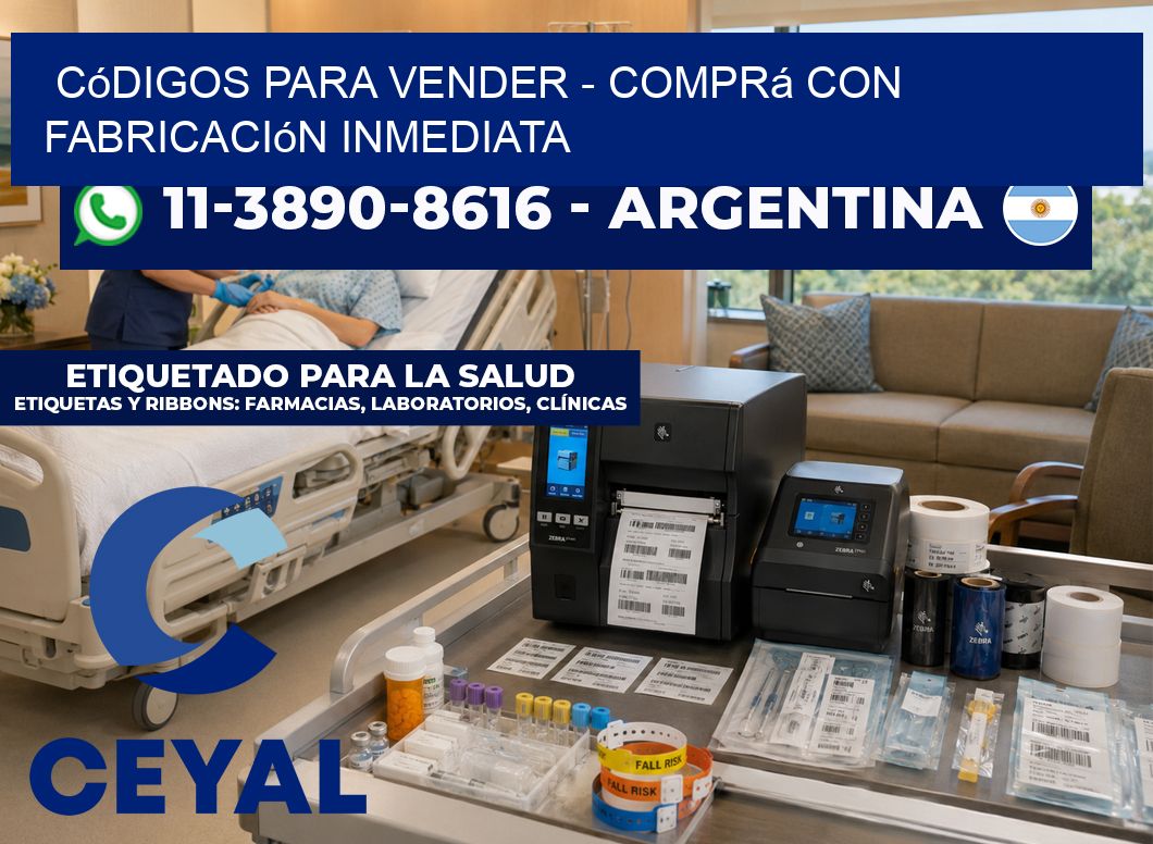 Códigos para vender - Comprá con fabricación inmediata