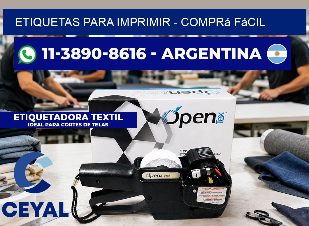 ETIQUETAS PARA IMPRIMIR - Comprá fácil