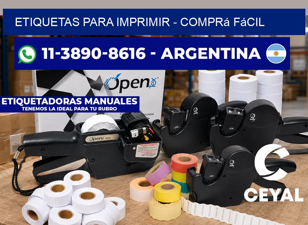 ETIQUETAS PARA IMPRIMIR – Comprá fácil